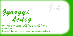 gyorgyi ledig business card